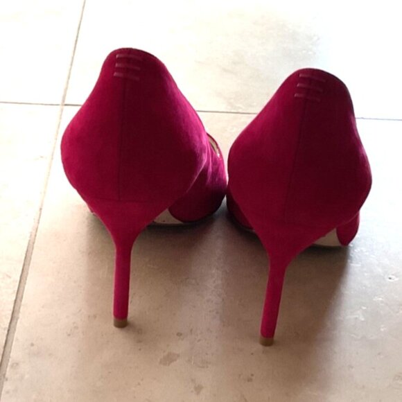 Sarah Flint Suede Perfect Pump 85 Pomegranate Pink - Picture 3 of 6